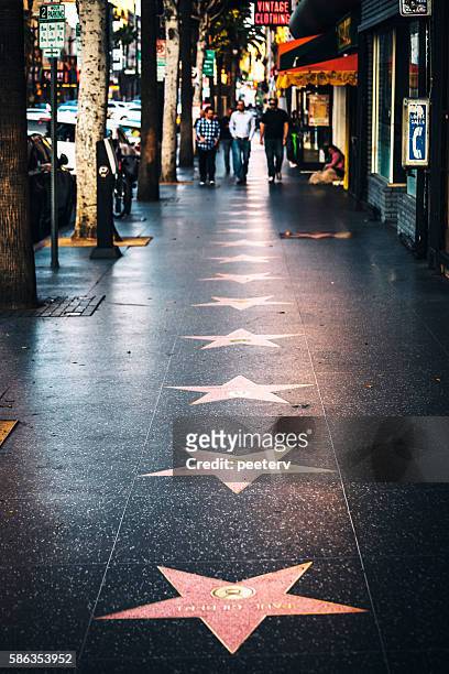 hollywood walk of fame. - walk of fame stock pictures, royalty-free photos & images