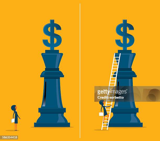 business strategy - king chess piece stock illustrations