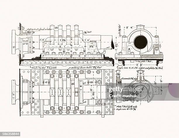 Engine Work Drawing 1,272 Technical Drawing Engine Stock Photos, High-Res Pictures, and ...