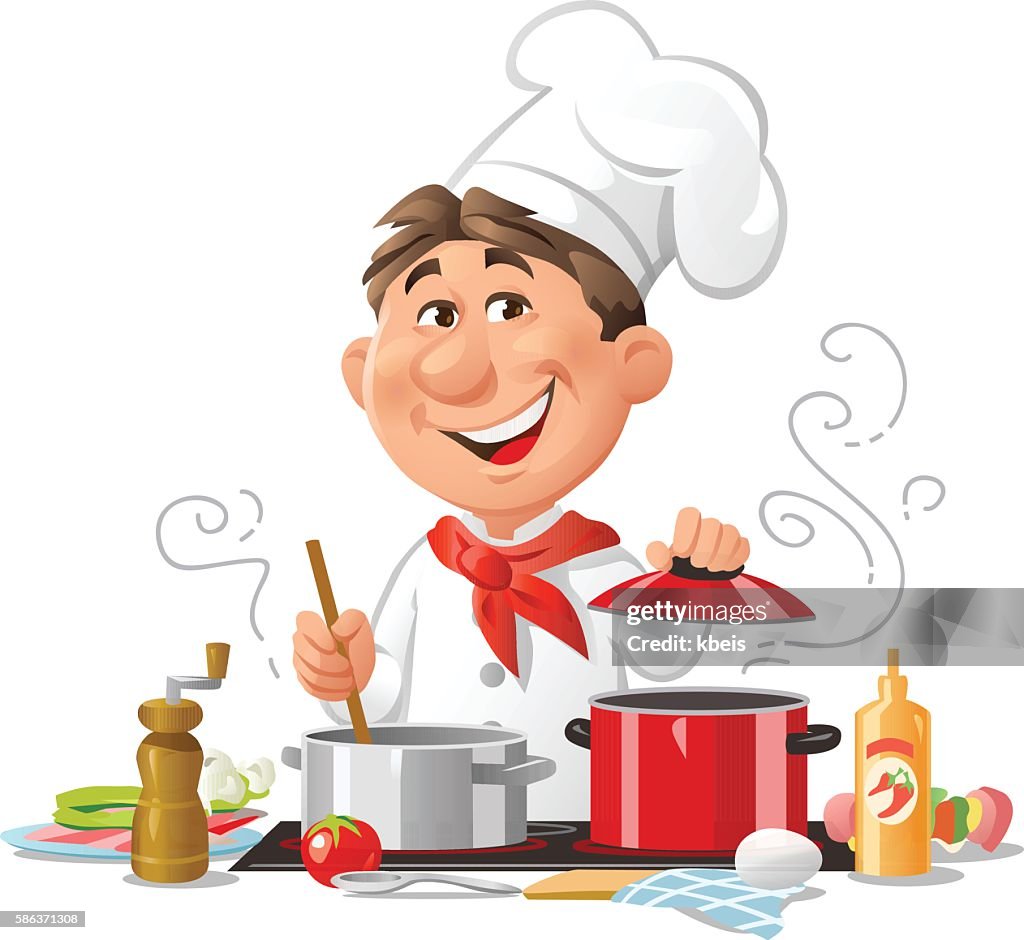 Chef Cooking High-Res Vector Graphic - Getty Images
