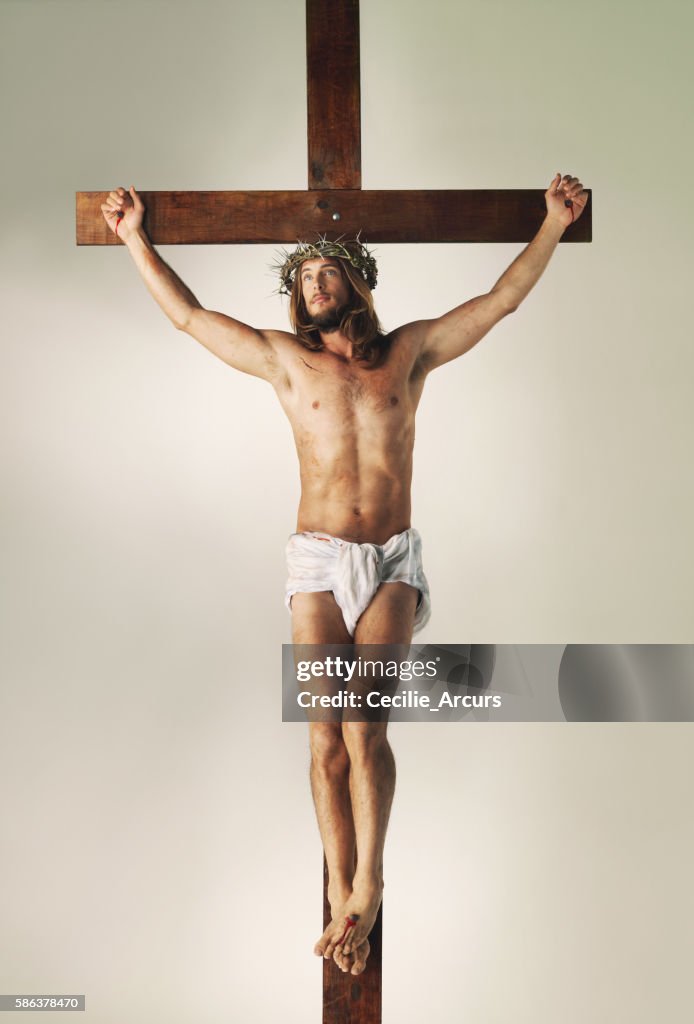 His death, for humanity’s debt