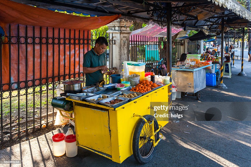 Street food vendor in Manila, Philippines