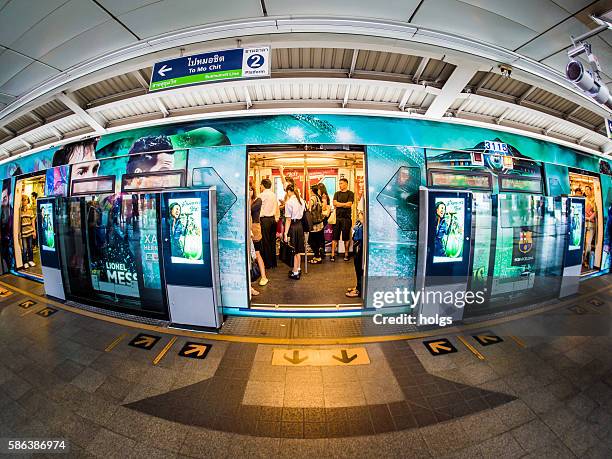 bangkok skytrain - bts skytrain stock pictures, royalty-free photos & images