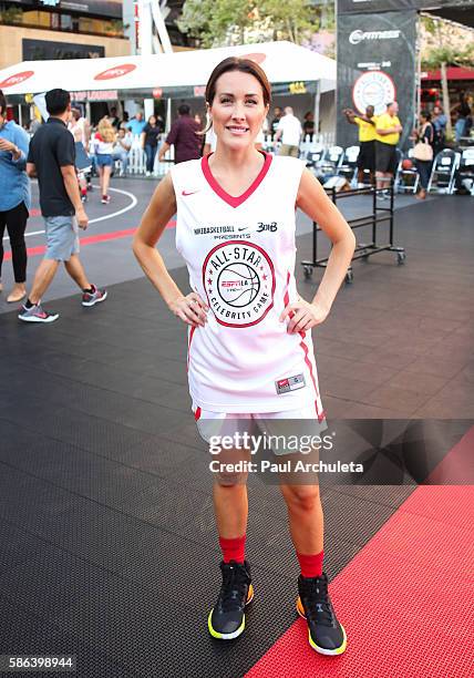 Personality Erin Coscarelli attends the 8th Annual Nike Basketball 3ON3 Tournament at Microsoft Square on August 5, 2016 in Los Angeles, California.