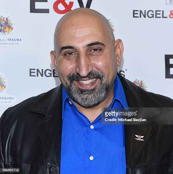 Actor Marco Khan arrives at Artists For Trauma Adaptive Artist Multi-Media Group Art Show on August 5, 2016 in Redondo Beach, California.