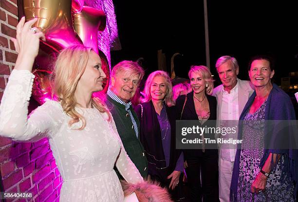 Anne Meyer-Minnemann, chief editor of Gala, Victor "Peanuts" Erdmann, Mrs Szech, Prinzessin Gabriele zu Leiningen, Michael Otto during the...