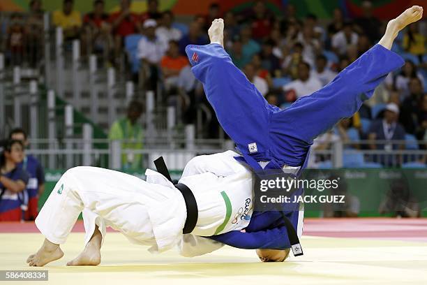 Argentina's Paula Pareto competes with Russia's Irina Dolgova during their women's -48kg judo contest match of the Rio 2016 Olympic Games in Rio de...