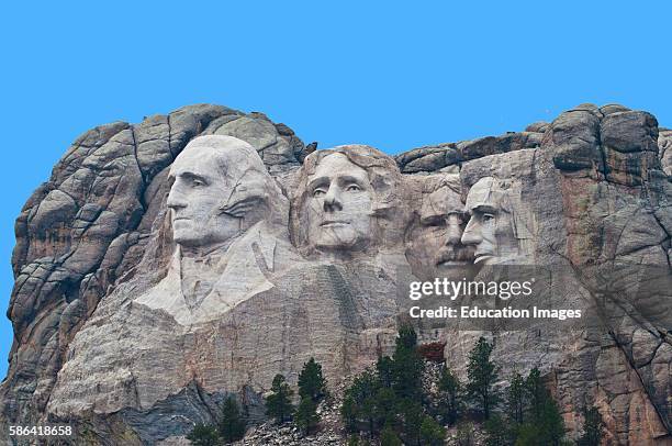 North America, USA, South Dakota, Keystone, Black Hills, Mount Rushmore National Memorial.