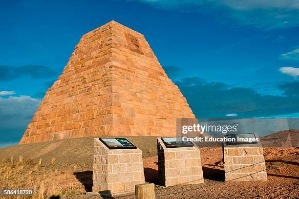 North America, USA, Wyoming, Laramie, Ames Monument, dedicated to Brothers who financed Union Pacific Railroad located at its highest point.