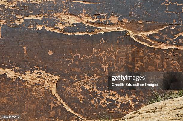 North America, USA, Utah, Bluff, Sand Island Petroglyphs.