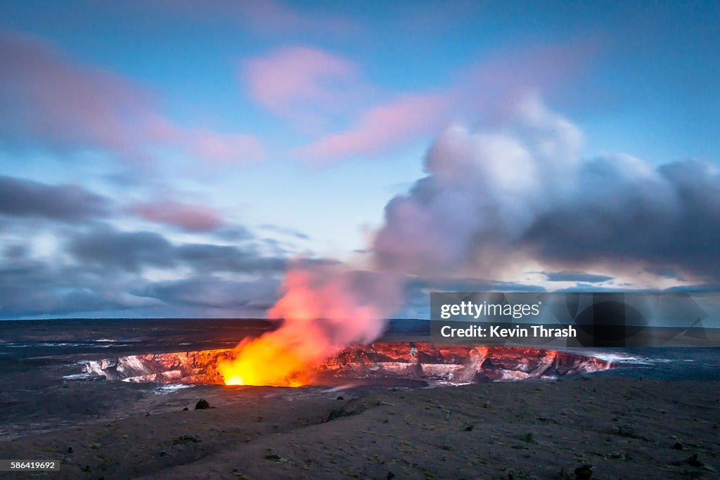 Hawaii's Kilauea Caldera at Twilight