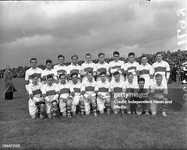 Portrait of the Galway Junior hurling team a the Juniors semi-final, Ireland, August 30, 1953.