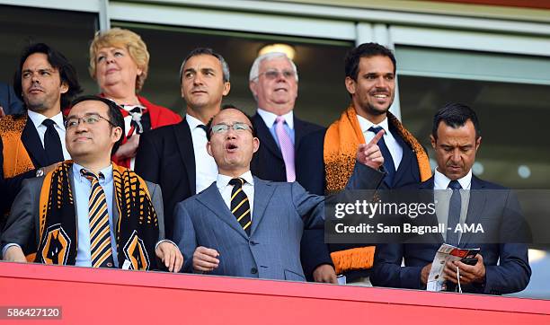 The new Chinese owners, Jeff Shi of Fosun International Limited and Wolverhampton Wanderers, Guo Guangchang the chairman of Fosun International...