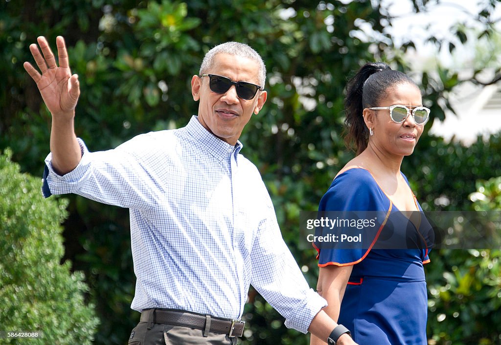 First Family Departs for Martha's Vineyard