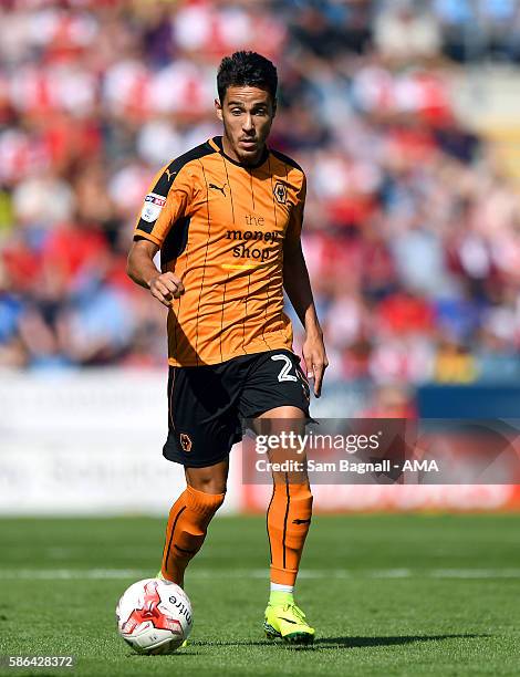 Joao Teixeira of Wolverhampton Wanderers during the Sky Bet Championship match between Rotherham United v Wolverhampton Wanderers at The New York...