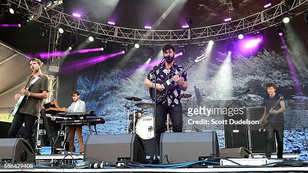 Singer Yannis Philippakis of the band Foals performs onstage during Outside Lands Festival at Golden Gate Park on August 5, 2016 in San Francisco,...