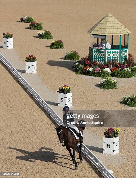 Frida Andersen of Sweden riding Herta competes in the Individual Dressage event on Day 1 of the Rio 2016 Olympic Games at the Olympic Equestrian...