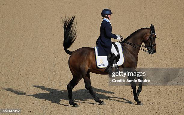 Frida Andersen of Sweden riding Herta competes in the Individual Dressage event on Day 1 of the Rio 2016 Olympic Games at the Olympic Equestrian...