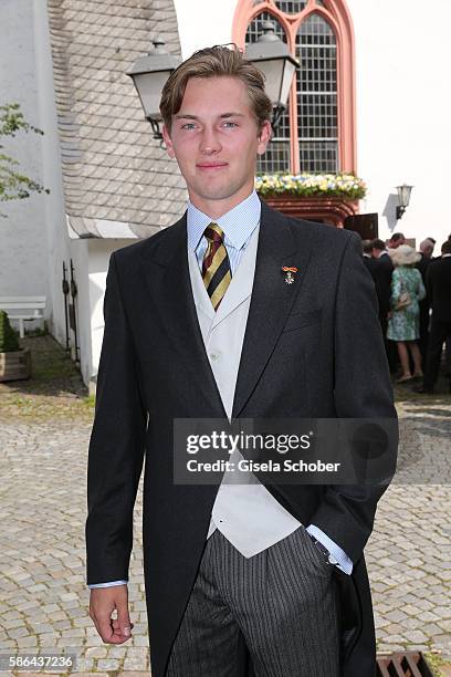 Prinz Heinrich Donatus zu Schaumburg-Lippe, son of Lilly zu Wittgenstein-Berleburg and Alexander Fuerst zu Schaumburg-Lippe during the wedding of...