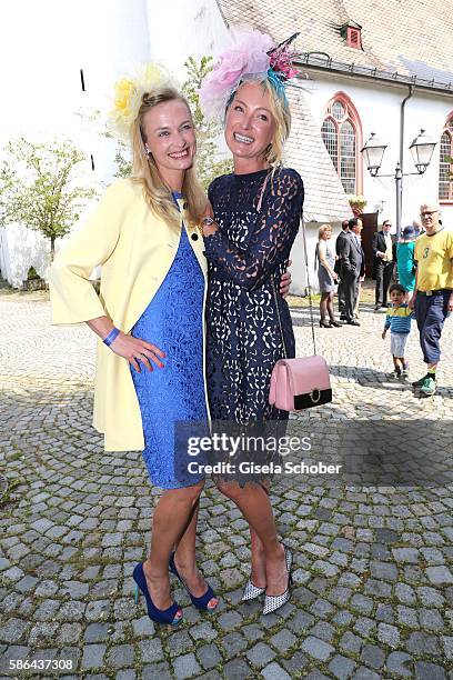 Princess Vanessa zu Sayn-Wittgenstein and her sister Prinzessin Lilly zu Sayn-Wittgenstein-Berleburg during the wedding of Prince Maximilian zu...