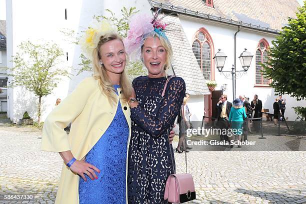 Princess Vanessa zu Sayn-Wittgenstein and her sister Prinzessin Lilly zu Sayn-Wittgenstein-Berleburg during the wedding of Prince Maximilian zu...