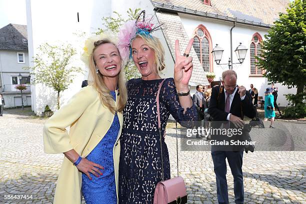 Princess Vanessa zu Sayn-Wittgenstein and her sister Prinzessin Lilly zu Sayn-Wittgenstein-Berleburg during the wedding of Prince Maximilian zu...