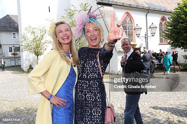 Princess Vanessa zu Sayn-Wittgenstein and her sister Prinzessin Lilly zu Sayn-Wittgenstein-Berleburg during the wedding of Prince Maximilian zu...