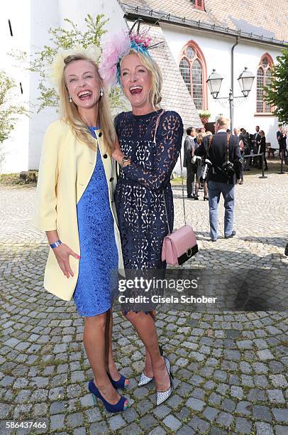 Princess Vanessa zu Sayn-Wittgenstein and her sister Prinzessin Lilly zu Sayn-Wittgenstein-Berleburg during the wedding of Prince Maximilian zu...