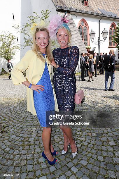 Princess Vanessa zu Sayn-Wittgenstein and her sister Prinzessin Lilly zu Sayn-Wittgenstein-Berleburg during the wedding of Prince Maximilian zu...