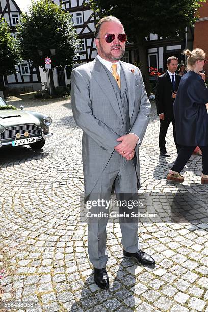 Alexander Fuerst zu Schaumburg-Lippe during the wedding of Prince Maximilian zu Sayn-Wittgenstein-Berleburg and Franziska Balzer on August 6, 2016 in...