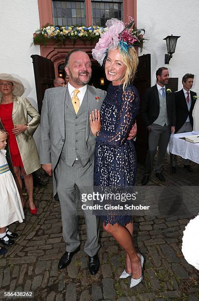 Alexander Fuerst zu Schaumburg-Lippe and his ex wife Lilly zu Sayn-Wittgenstein-Berleburg during the wedding of Prince Maximilian zu...