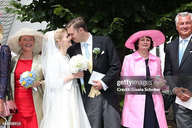 Stefanie - Christina zu Sayn-Wittgenstein-Berleburg Bride Franziska Balzer and her husband Maximilian Prinz zu Sayn-Wittgensten-Berleburg, Antje...