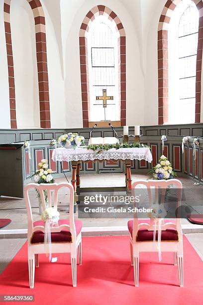 General view during the wedding of Prince Maximilian zu Sayn-Wittgenstein-Berleburg and Franziska Balzer on August 6, 2016 in Bad Laasphe, Germany.