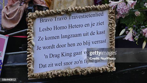Hundreds of thousands turned out for the Canal Pride Parade in Amsterdam. Hundreds of floats went through the city canals with singers, dancers and...