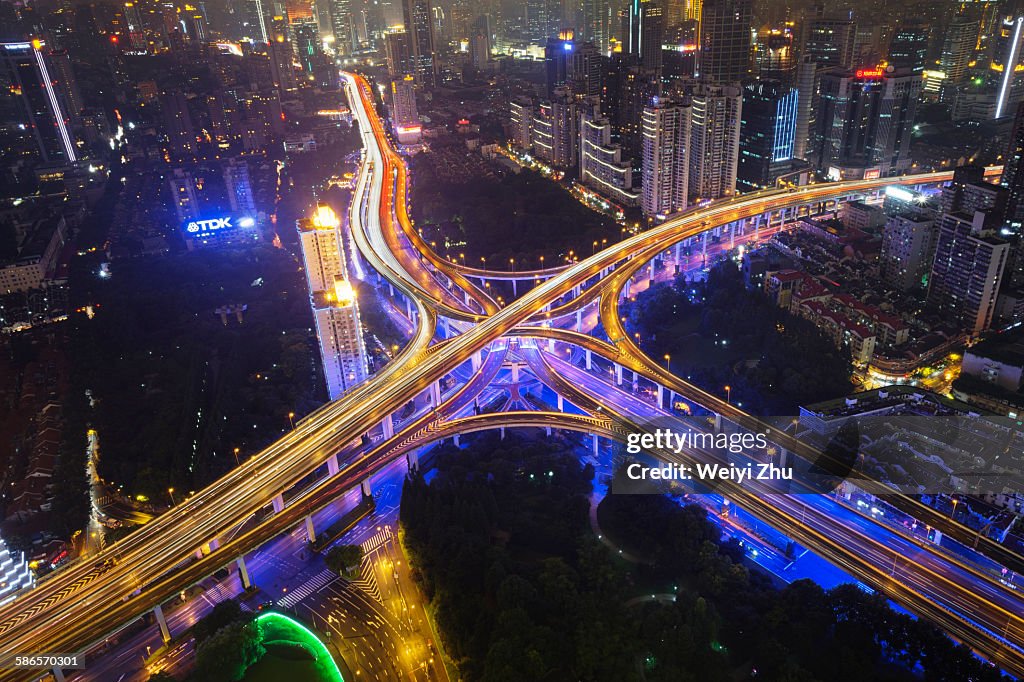 Aerial view of Shanghai highway
