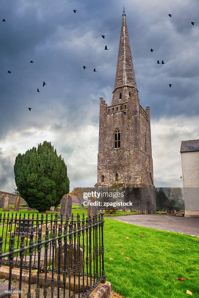 The Bell Tower of St Columba's Church in Kells