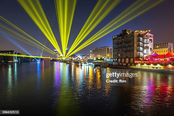 berlin - special lights and illumination - berlin party stock pictures, royalty-free photos & images