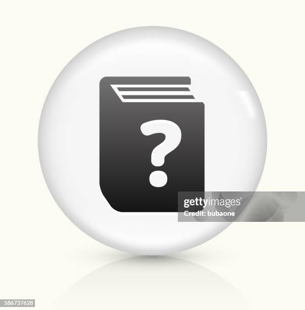 question book icon on white round vector button - school closed stock illustrations