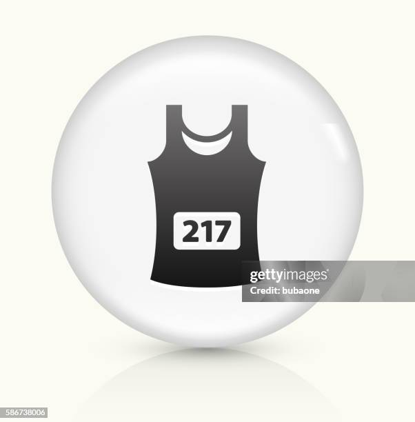 sleeveless jersey icon on white round vector button - reflective vest stock illustrations