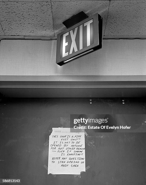 Fire exit on the 6th floor, Watergate hotel, Washington 1974 .