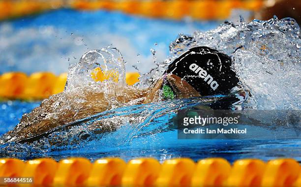 Daiya Seto of Japan competes during the heats of the Men's 400m IM on Day 1 of the Rio 2016 Olympic Games at the Olympic Aquatics Stadium on August...