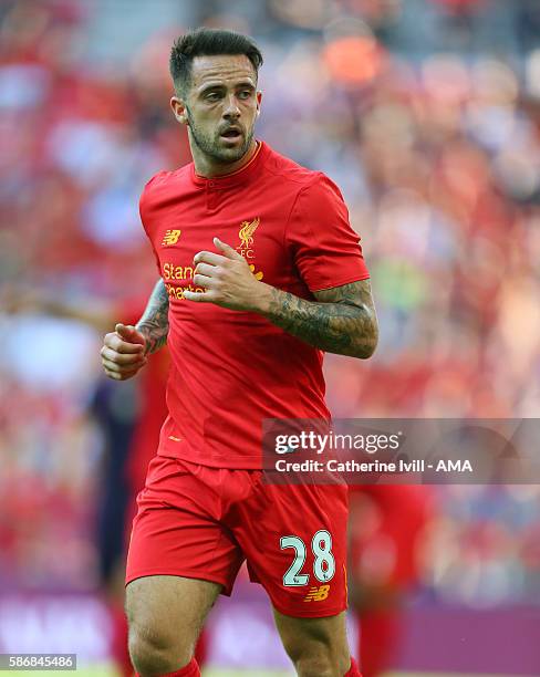 Danny Ings of Liverpool during the International Champions Cup 2016 match between Liverpool and Barcelona at Wembley Stadium on August 6, 2016 in...