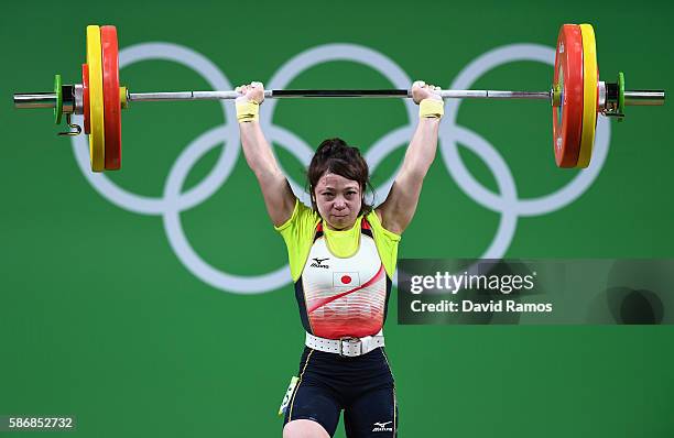 Hiromi Miyake of Japan competes in the Women's 48kg Group A Final on Day 1 of the Rio 2016 Olympic Games at Riocentro - Pavilion 2 on August 6, 2016...