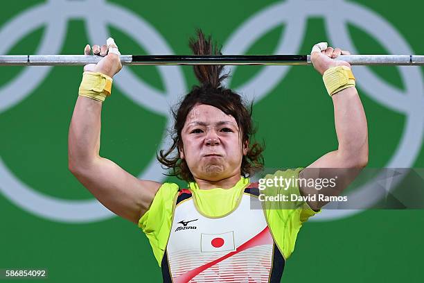 Hiromi Miyake of Japan competes in the Women's 48kg Group A Final on Day 1 of the Rio 2016 Olympic Games at Riocentro - Pavilion 2 on August 6, 2016...