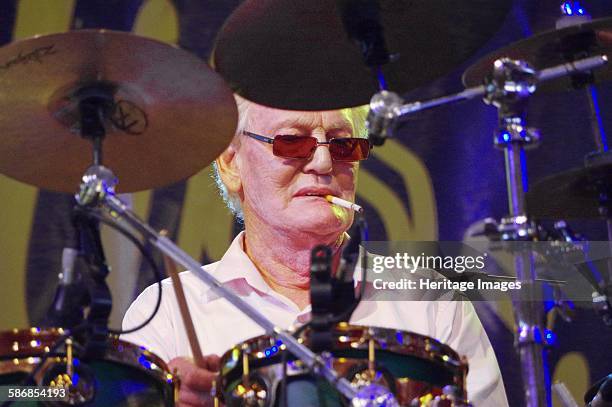 Ginger Baker, Love Supreme Jazz Festival, Glynde Place, East Sussex, 2015. Artist: Brian O'Connor.