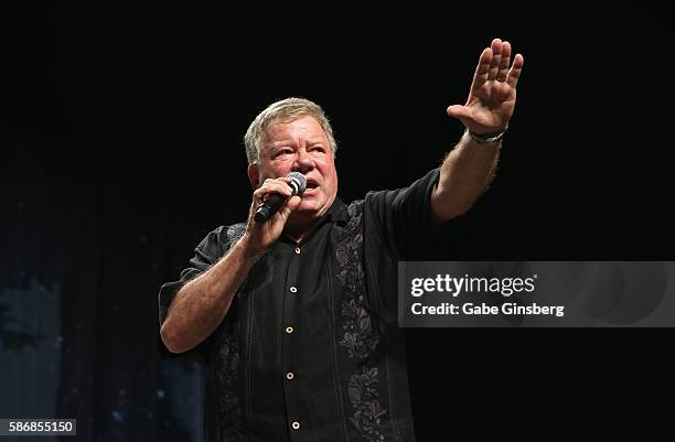 Actor William Shatner speaks during the 15th annual official Star Trek convention at the Rio Hotel & Casino on August 6, 2016 in Las Vegas, Nevada.