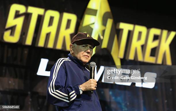 Actor Walter Koenig speaks during the 15th annual official Star Trek convention at the Rio Hotel & Casino on August 6, 2016 in Las Vegas, Nevada.