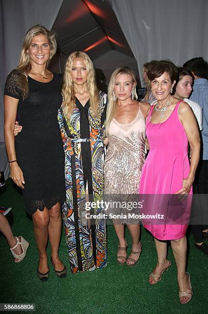 Gabby Reece, Rachel Zoe, Tracy Anderson, and Myra Biblowit attend the 2016 Paddle & Party for Pink at Fairview Farm on Mecox Bay on August 6, 2016 in...