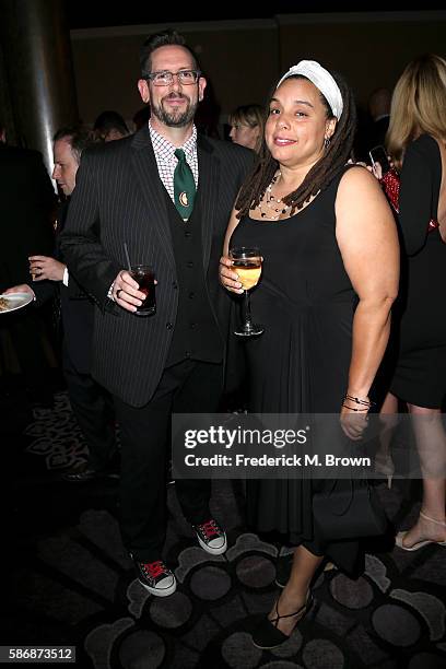 Board Member Damian Holbrook and TCA Secretary Sarah Rodman attend the 32nd annual Television Critics Association Awards during the 2016 Television...