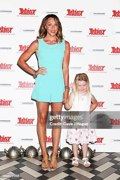 Michelle Heaton and daughter Faith Hanley attend the gala screening of "Asterix: The Mansions of the Gods" at Picturehouse Central on August 7, 2016...